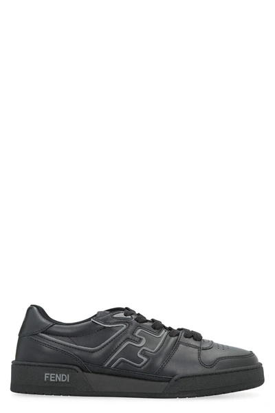 Shop Fendi Match Low-top Sneakers In Black