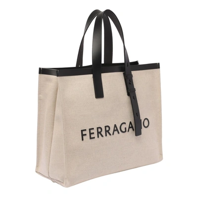 Shop Ferragamo Bags In Beige