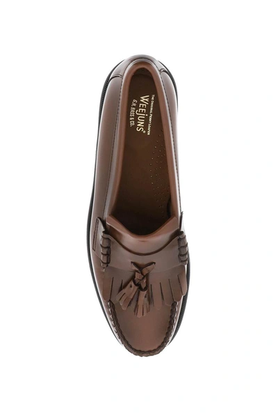 Shop Gh Bass G.h. Bass Esther Kiltie Weejuns Loafers In Brown