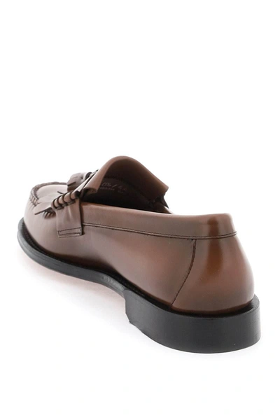 Shop Gh Bass G.h. Bass Esther Kiltie Weejuns Loafers In Brown
