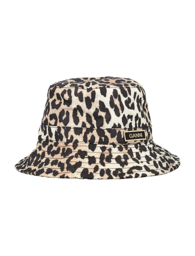 Shop Ganni Leopard Bucket Hat