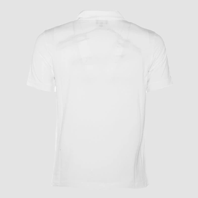 Shop Giorgio Armani White Viscose Blend Polo Shirt