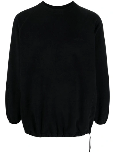 Gramicci Black Logo Crewneck Sweatshirt In Black
