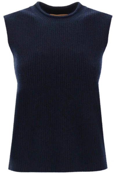 Shop Guest In Residence Layer Up Cashmere Vest In Blue