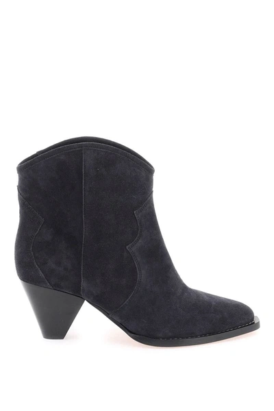 Shop Isabel Marant 'darizo' Suede Ankle-boots In Blue