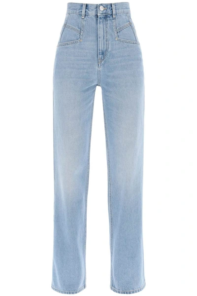 Shop Isabel Marant 'dileskoa' Straight Cut Jeans In Blue