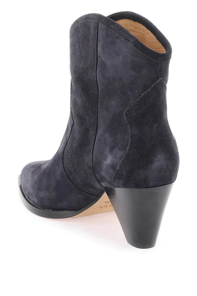 Shop Isabel Marant 'darizo' Suede Ankle-boots In Blue