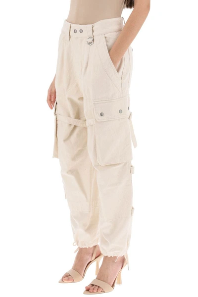 Shop Isabel Marant 'elore' Cargo Pants In Cotton In Beige