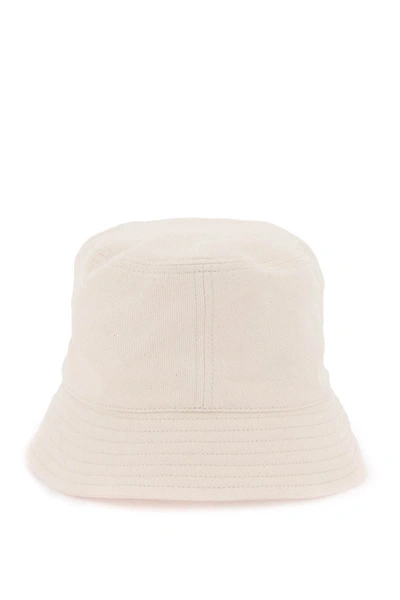 Shop Isabel Marant Embroidered Logo Bucket Hat In Beige