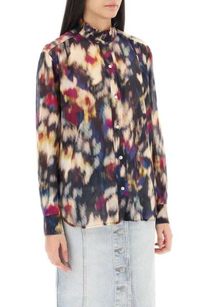 Isabel Marant Étoile Gamble Shirt With Shaded Motif In Multicolor
