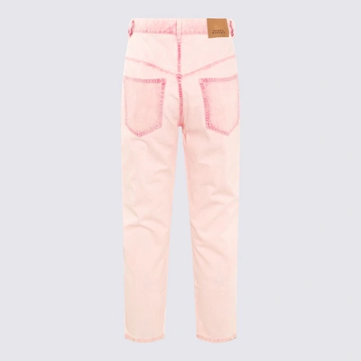 Shop Isabel Marant Pink Cotton Oliviani Jeans In Light Pink