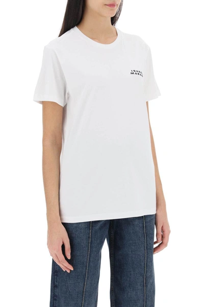 Shop Isabel Marant Vidal Crew-neck T-shirt In White