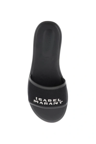 Shop Isabel Marant Vikee Slides In Black