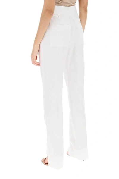 Shop Jacquemus 'le Pantalon Tibau' Slit Pants In White