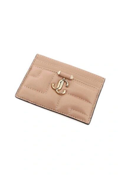 Shop Jimmy Choo Quilted Nappa Leather Card Holder In Pink