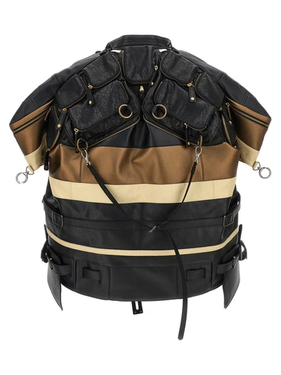 Junya Watanabe Patchwork Biker Jacket In Multicolor