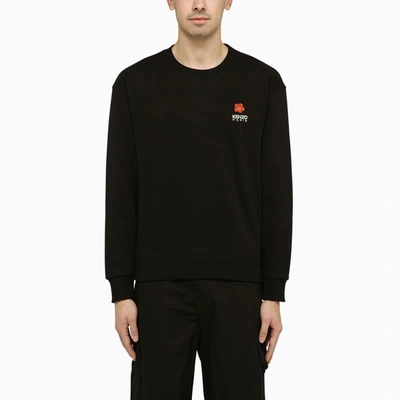 Shop Kenzo Crewneck Sweater With Logo In Black