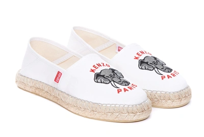 Shop Kenzo Flat Shoes In White