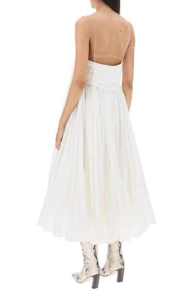 Shop Khaite Lally Cotton Midi Dress In White