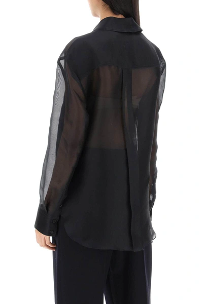 Shop Khaite Nori Shirt In Silk Organza In Black