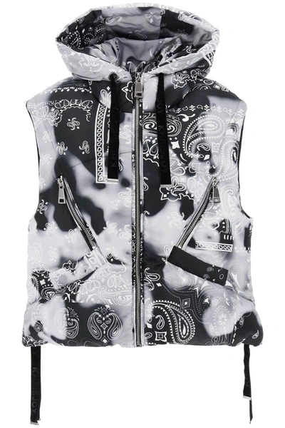 Shop Khrisjoy Bandana Print Iconic Down Vest In Multicolor