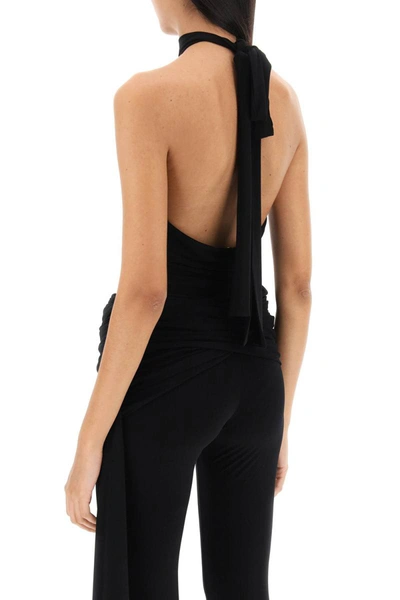 Shop Magda Butrym Grecian Halterneck Bodysuit In Black