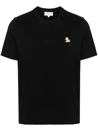 Shop Maison Kitsuné T-shirt Logo Clothing In Black