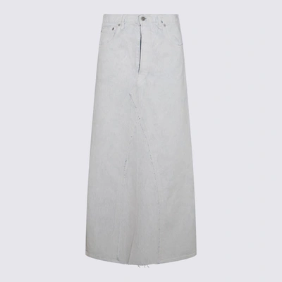 Shop Maison Margiela White Denim Skirt