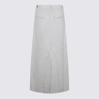 Shop Maison Margiela White Denim Skirt