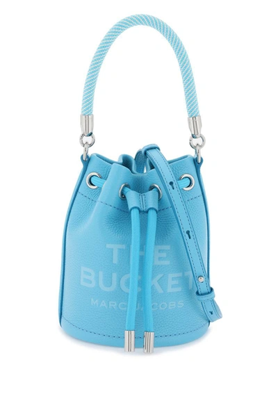 Shop Marc Jacobs 'the Leather Mini Bucket Bag' In Blue