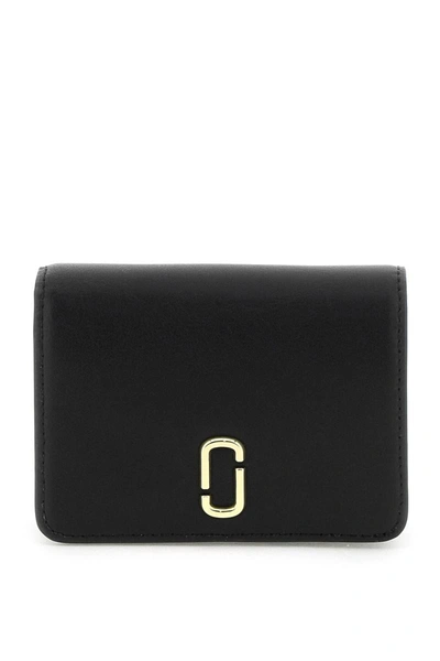 Shop Marc Jacobs The J Marc Mini Compact Wallet In Black