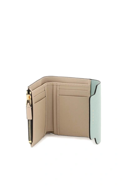 Shop Marni Bi-fold Wallet With Flap In Multicolor