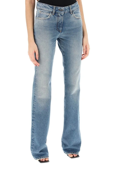 Off-white Bootcut Jeans In Blue