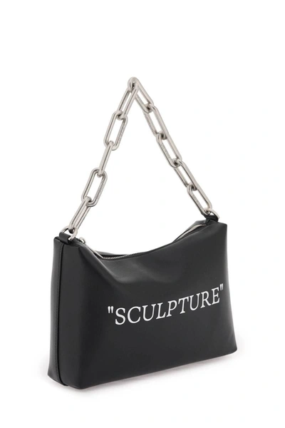 Shop Off-white Shoulder Bag With Lettering In Black
