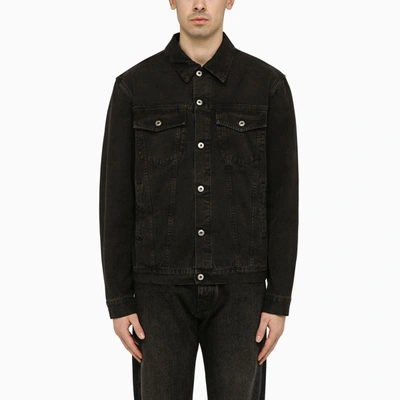 Shop Off-white ™ Denim Jacket With Logo In Black