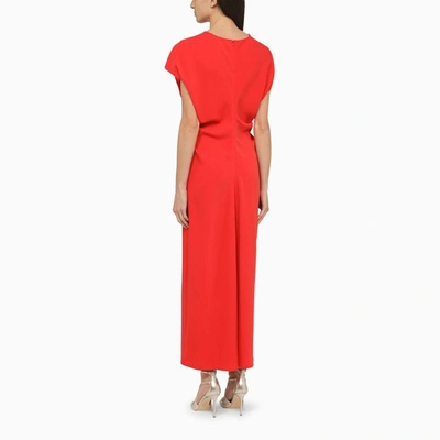 Shop P.a.r.o.s.h . Crêpe Long Dress In Red