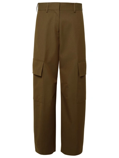 Shop Palm Angels 'cargo Suit' Brown Cotton Blend Trousers