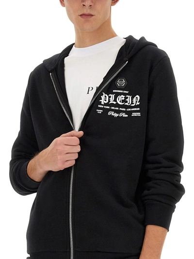 Shop Philipp Plein Sweatshirt With Logo In Black