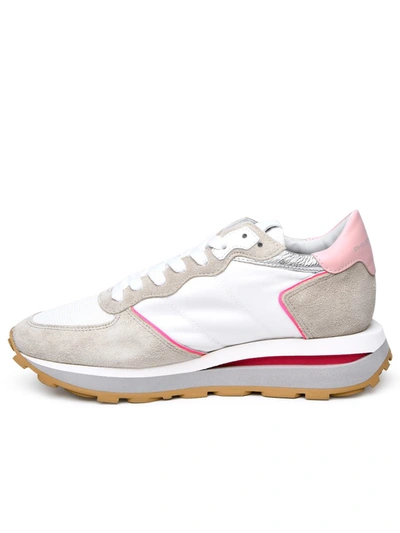 Shop Philippe Model Multicolor Leather Blend Sneakers In White