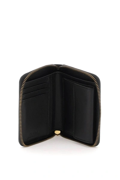 Shop Pinko Leather Zip-around Wallet In Black
