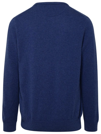 Shop Polo Ralph Lauren Navy Wool Sweater