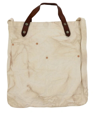 Shop Rrl By Ralph Lauren "" Tote Bag With Logo In Beige