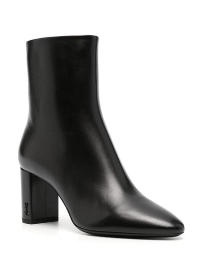 Shop Saint Laurent Boots Shoes In Black