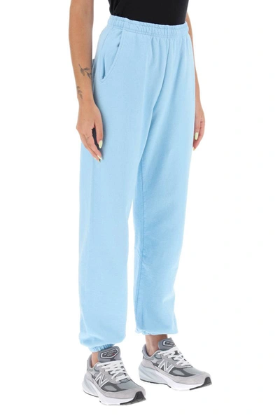 Shop Sporty And Rich Sporty Rich 'ny Health Club' Flocked Sweatpants In Blue