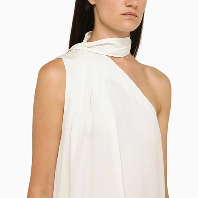 Shop Stella Mccartney Cream Asymmetric Top In Beige