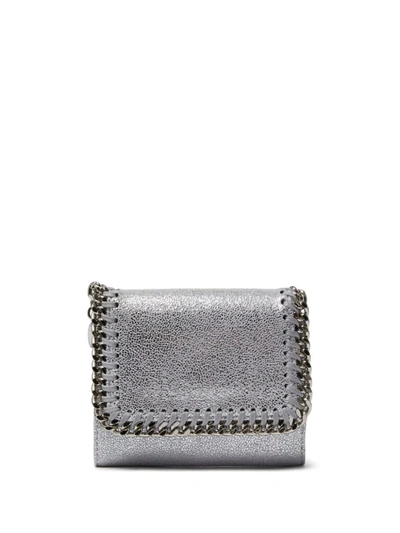 Shop Stella Mccartney Small Falabella Wallet In Grey