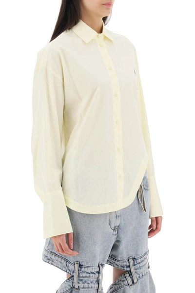 Shop Attico The  Eliza Cotton Shirt In Yellow