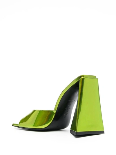 Shop Attico The  Sandals In Lime