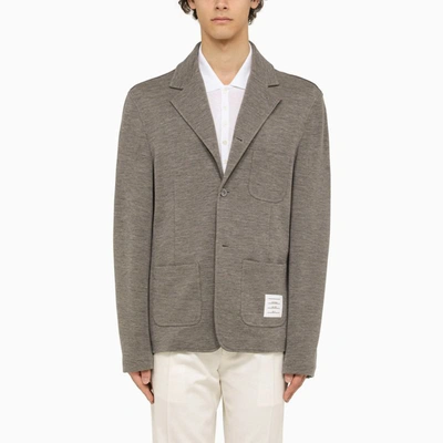 Shop Thom Browne Single-breasted Jacket In Grey