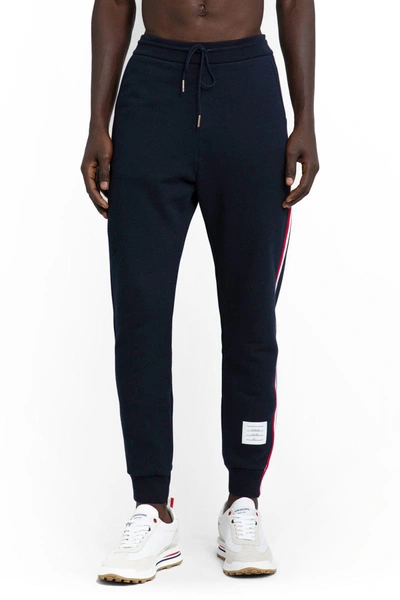 Thom Browne Rwb Stripe Loopback Sweatpants In Blue